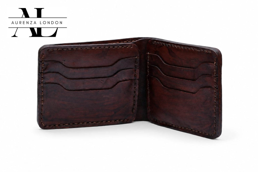 The Legacy Bifold Wallet – Hand-Stitched Vegetable Tanned Leather brown