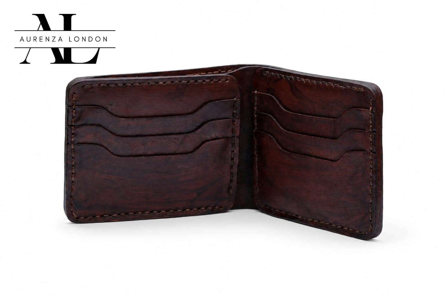 The Legacy Bifold Wallet – Hand-Stitched Vegetable Tanned Leather brown