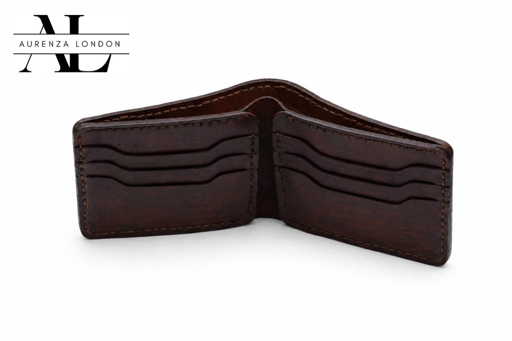 The Legacy Bifold Wallet – Hand-Stitched Vegetable Tanned Leather brown