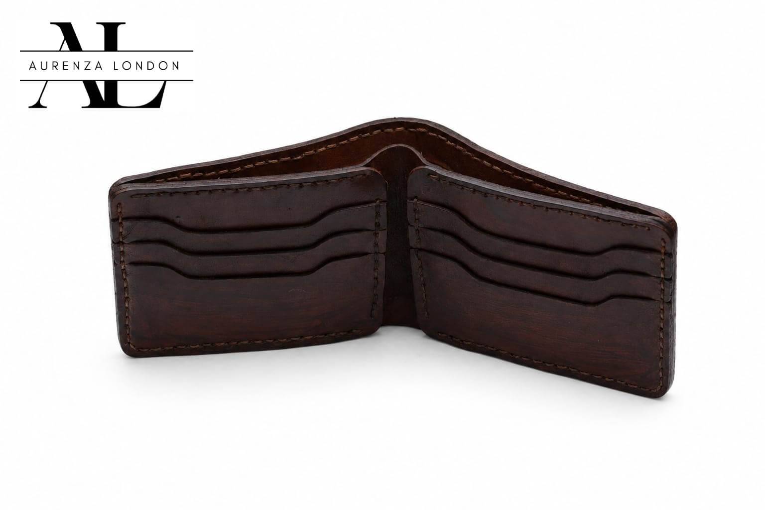 The Legacy Bifold Wallet – Hand-Stitched Vegetable Tanned Leather brown