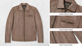 Tan Distressed Leather Jacket (Ladies)