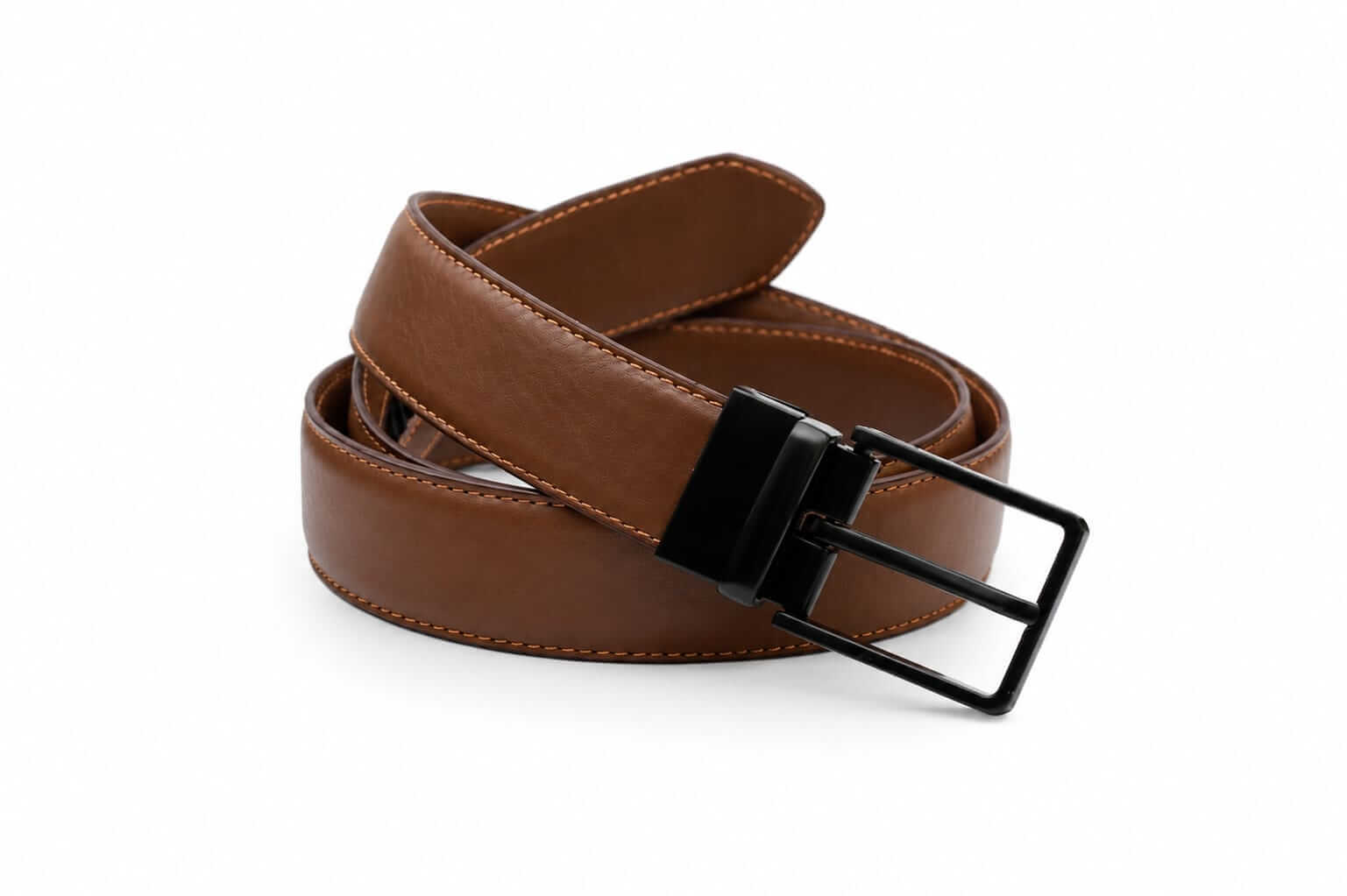 Aurenza London Brown Leather Belt – Black Buckle GB-BR08
