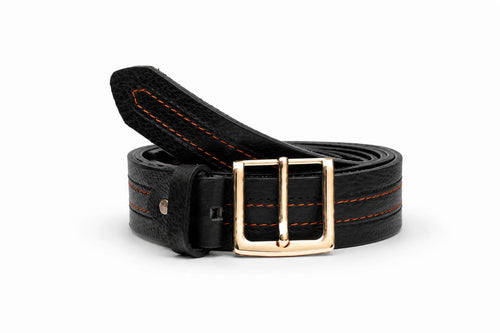 Aurenza London Black Leather Belt – GB-RED02