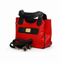 Red & Black Genuine Leather Handbag