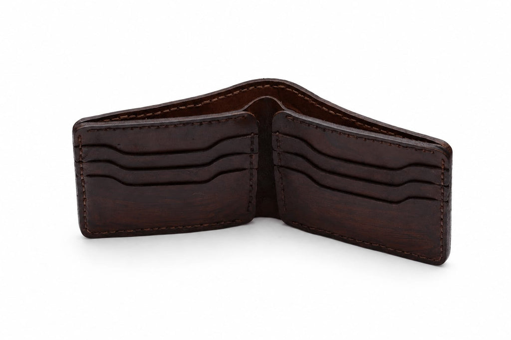 The Legacy Bifold Wallet – Hand-Stitched Vegetable Tanned Leather Burgundy