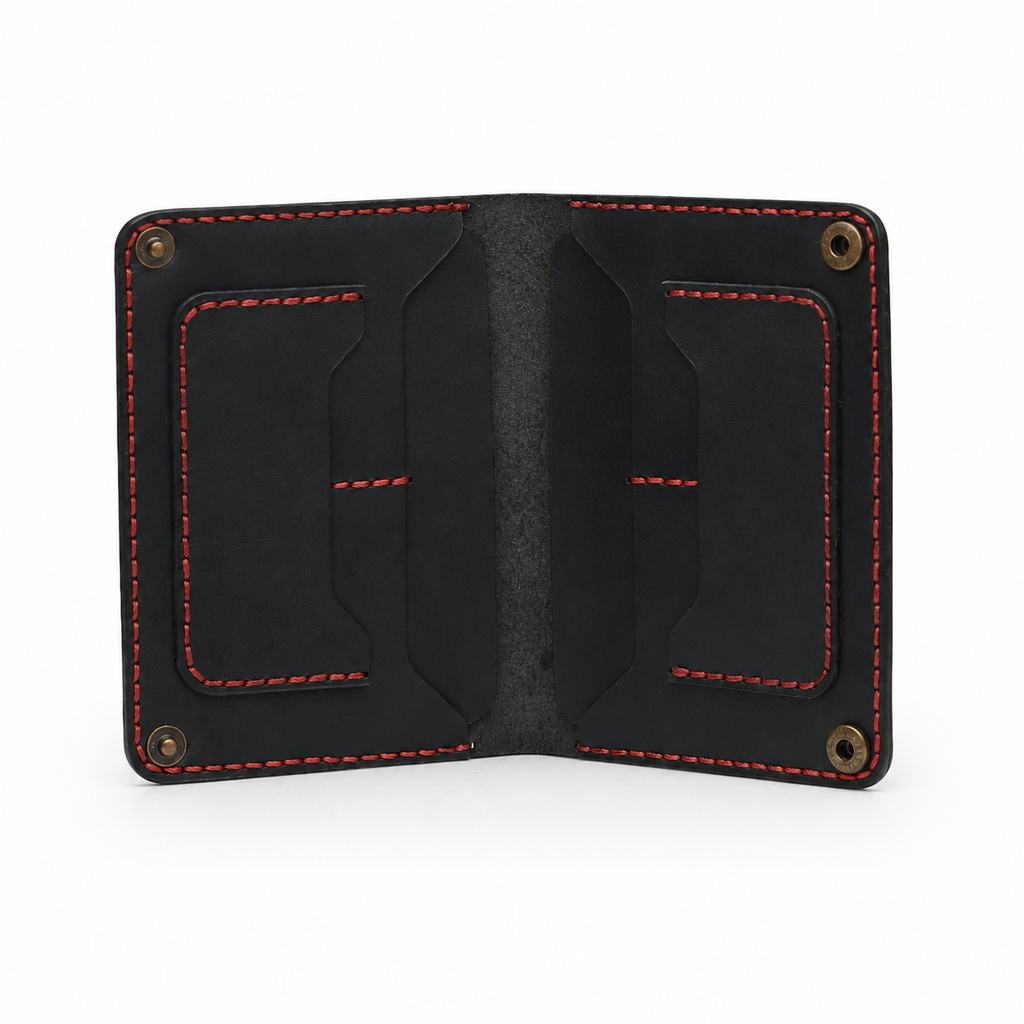 Minimalist Leather Passport Wallet (Handmade)