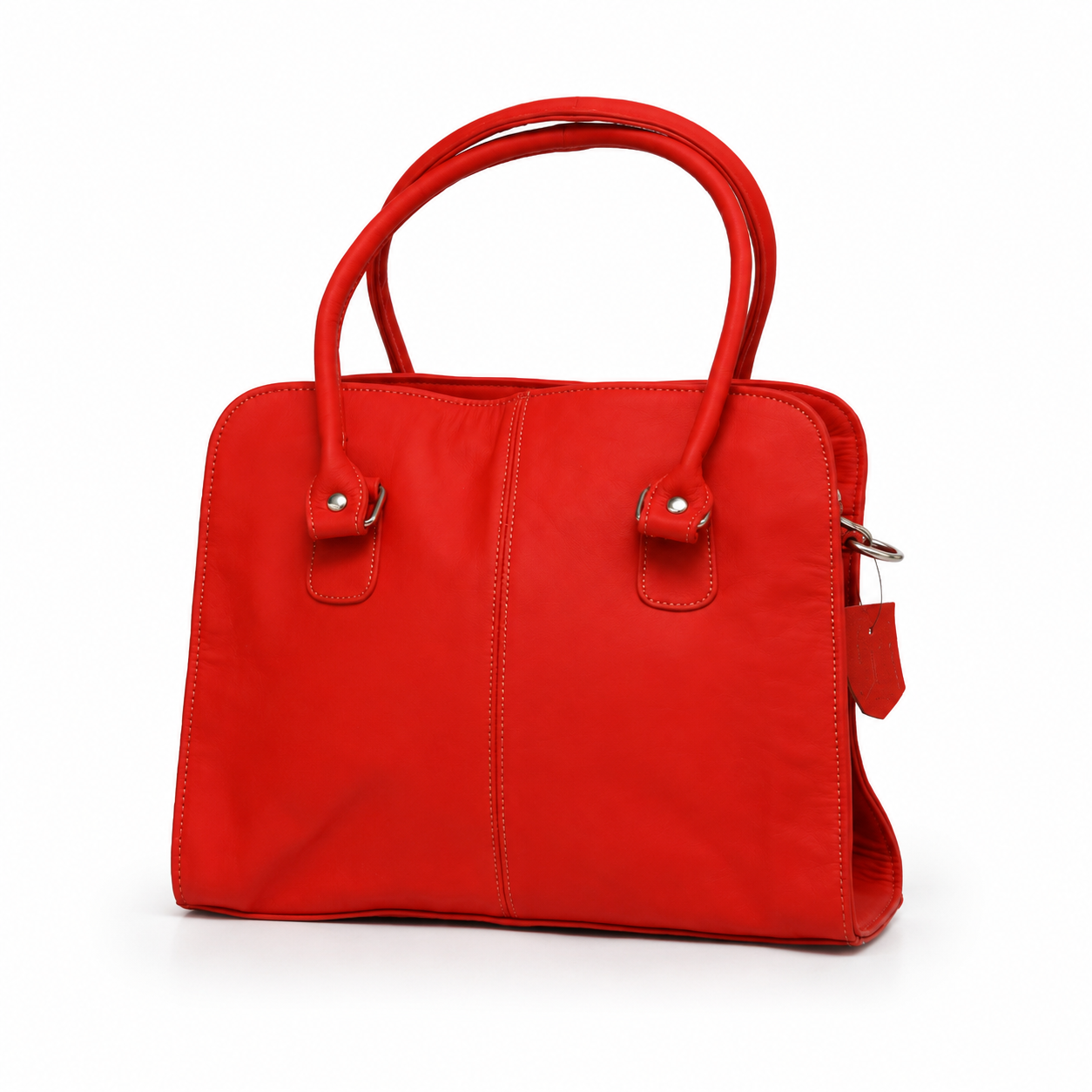 Bright Red Original Leather Handbag