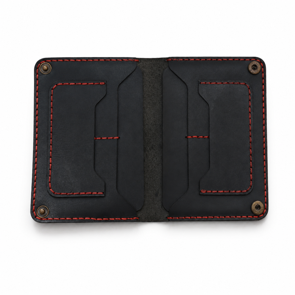 Minimalist Leather Passport Wallet (Handmade)