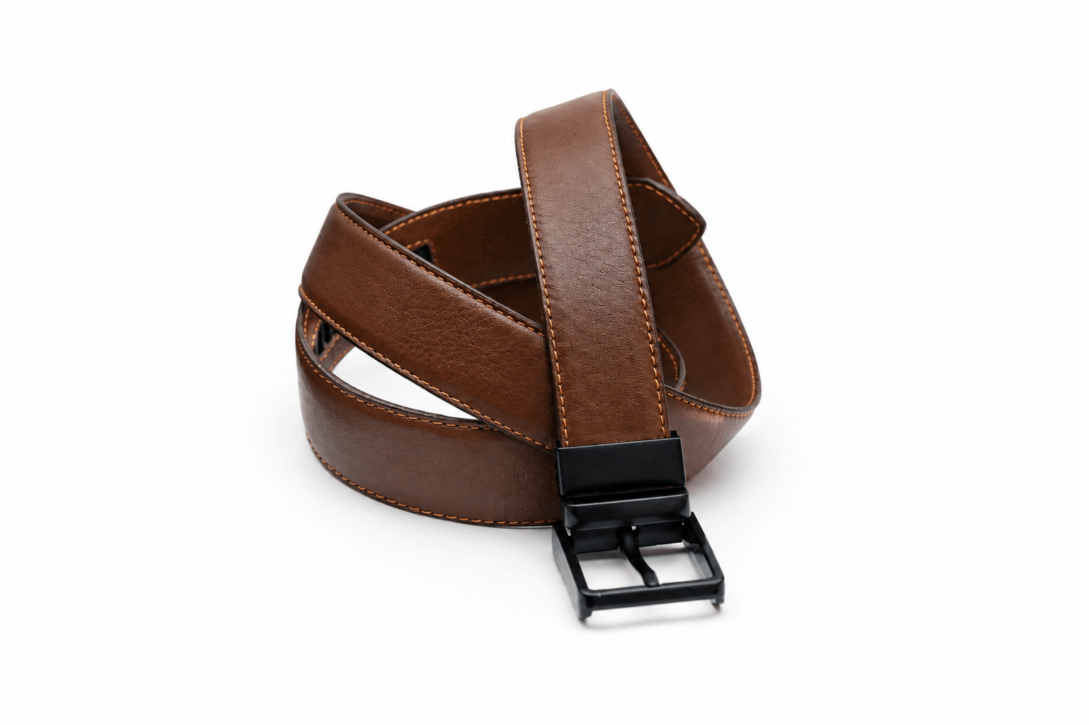 Aurenza London Brown Leather Belt – Black Buckle GB-BR08